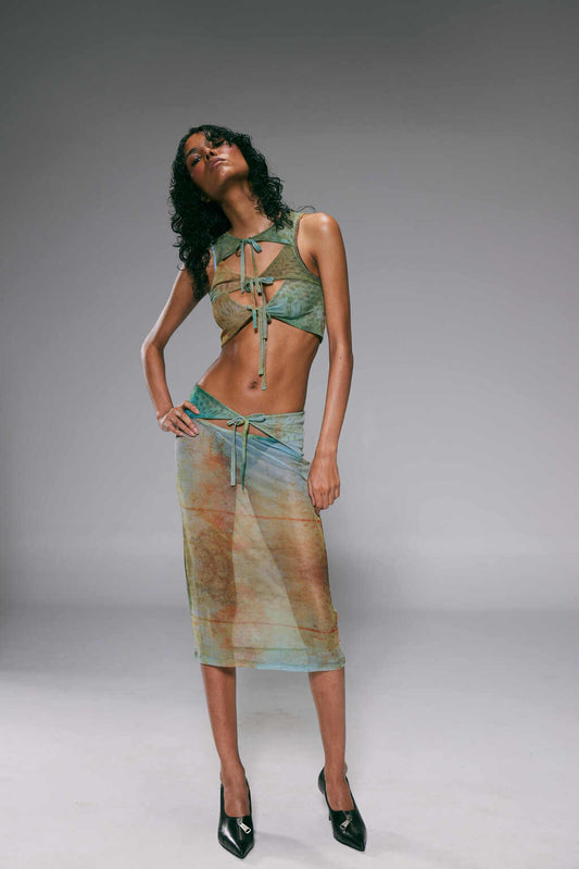 POLLERA CYRUS ESTAMPA